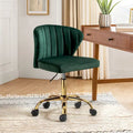 Ilia Modern Velvet Wingback 360 degree Ergonomic Office Task Chair with Channel Tufted Back by HULALA HOME