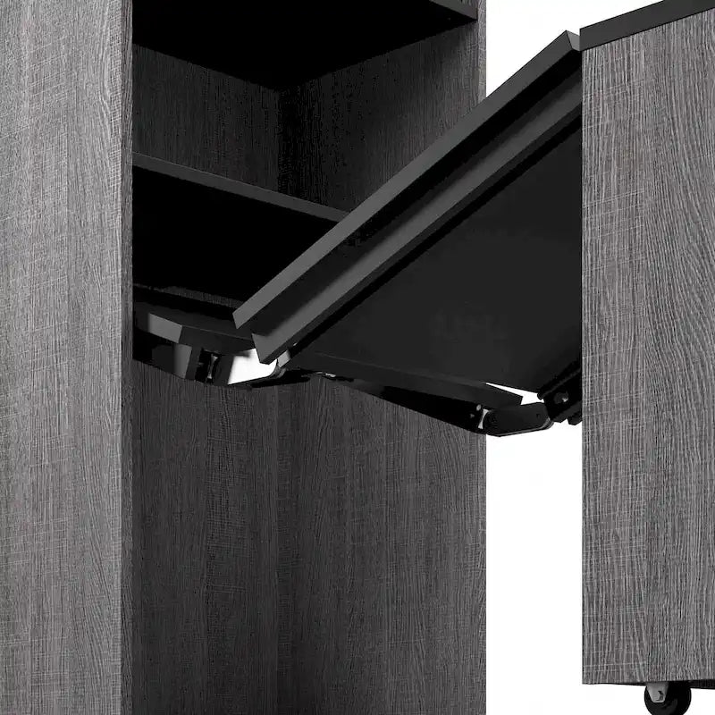 Orion 30W Tall Storage Cabinet with Doors and Fold-Out Desk by Bestar
