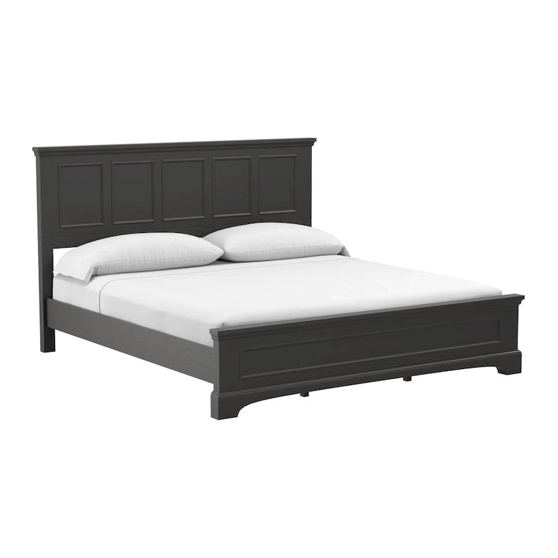 Farmhouse Basics King Bedroom Set with 2 Nightstands, 1 Dresser and 1 Mirror
