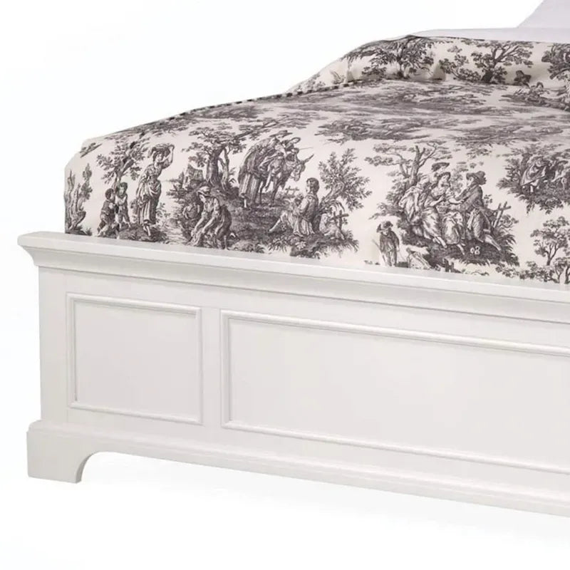 Homestyles Naples Letto matrimoniale in legno bianco sporco