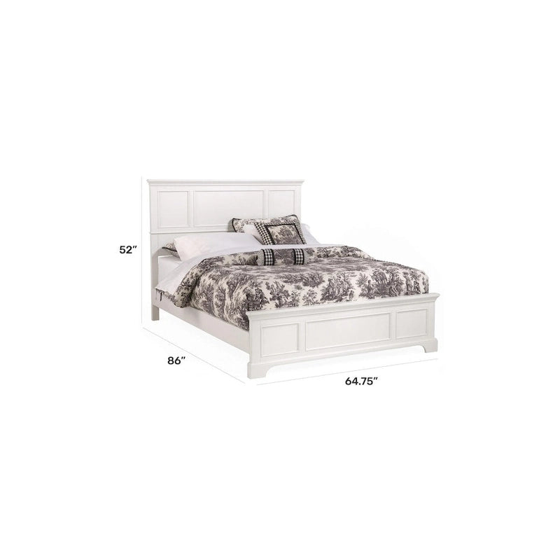 Homestyles Naples Letto matrimoniale in legno bianco sporco