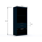 Set da 3 Mulberry Open 3 Sezionali Moderni da Angolo con 4 Cassetti