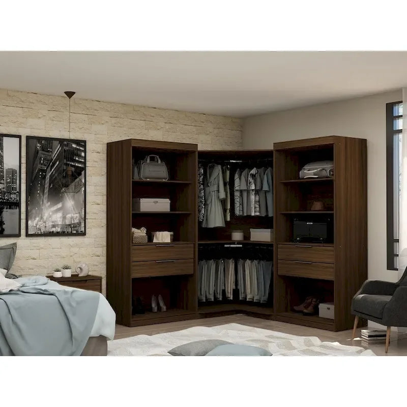 Set da 3 Mulberry Open 3 Sezionali Moderni da Angolo con 4 Cassetti