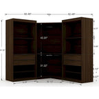 Set da 3 Mulberry Open 3 Sezionali Moderni da Angolo con 4 Cassetti