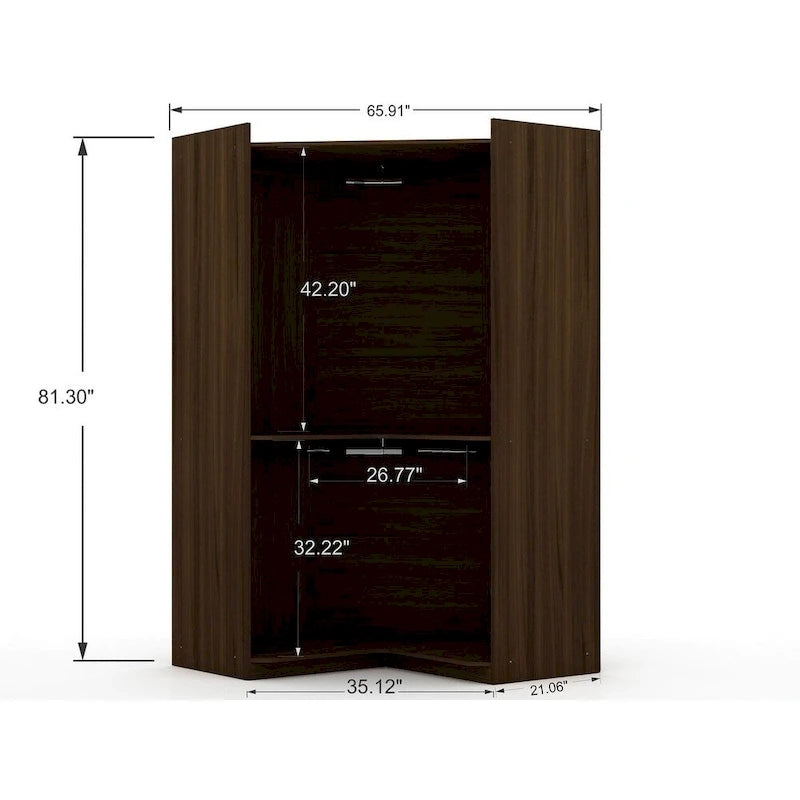 Set da 3 Mulberry Open 3 Sezionali Moderni da Angolo con 4 Cassetti