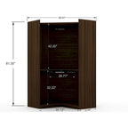 Set da 3 Mulberry Open 3 Sezionali Moderni da Angolo con 4 Cassetti