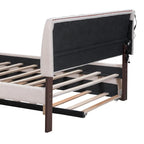 Upholstered Platform Bed with Trundle