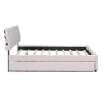 Upholstered Platform Bed with Trundle