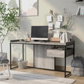 Scrivania per Computer in Acciaio Jaxon Industrial da 63 pollici con Porte USB di Furniture of America