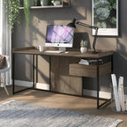 Scrivania per Computer in Acciaio Jaxon Industrial da 63 pollici con Porte USB di Furniture of America