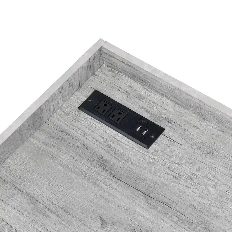 Scrivania per Computer in Acciaio Jaxon Industrial da 63 pollici con Porte USB di Furniture of America