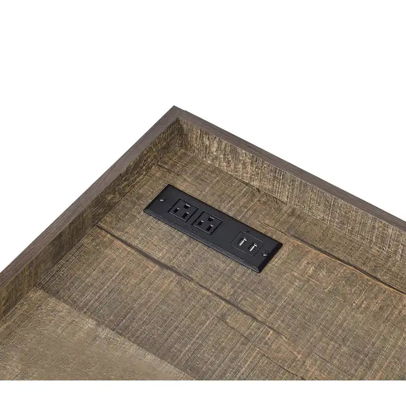 Scrivania per Computer in Acciaio Jaxon Industrial da 63 pollici con Porte USB di Furniture of America