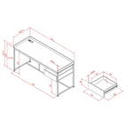 Scrivania per Computer in Acciaio Jaxon Industrial da 63 pollici con Porte USB di Furniture of America