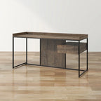 Scrivania per Computer in Acciaio Jaxon Industrial da 63 pollici con Porte USB di Furniture of America