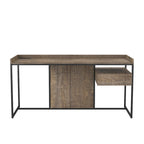 Scrivania per Computer in Acciaio Jaxon Industrial da 63 pollici con Porte USB di Furniture of America