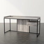 Scrivania per Computer in Acciaio Jaxon Industrial da 63 pollici con Porte USB di Furniture of America