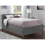 Letto matrimoniale Orlando King Size con 2 cassetti, grigio