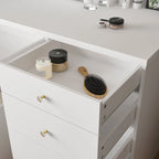 Timechee Vanity Set with Adjustable Lighted Mirror Storage Makeup Table - 39.4L x 19.7W x 53.5H