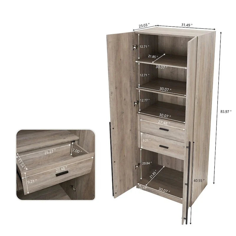 Armadio a Parete Moderno Lee 1.0 Indipendente Manhattan Comfort