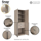 Armadio a Parete Moderno Lee 1.0 Indipendente Manhattan Comfort