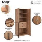 Armadio a Parete Moderno Lee 1.0 Indipendente Manhattan Comfort