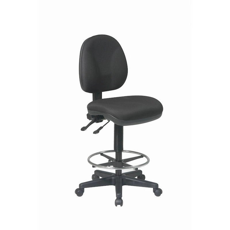Sedia da disegno ergonomica con ruote a doppio battistrada per moquette