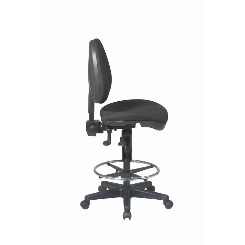 Sedia da disegno ergonomica con ruote a doppio battistrada per moquette