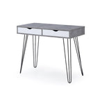Scrivania da ufficio Laurel Grey Mid-century Modern con 2 cassetti