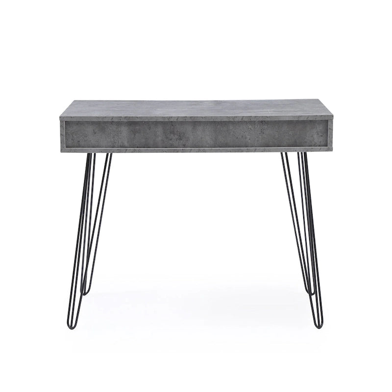 Scrivania da ufficio Laurel Grey Mid-century Modern con 2 cassetti