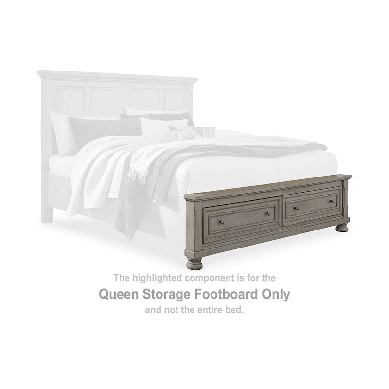 Letto contenitore grigio chiaro Lettner Signature Design by Ashley