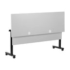 Flash Furniture Palmer Commercial Grade Heavy-Duty Nesting Flip Training Table with T-Legs, Modesty Panel, Tabletop, and Frame