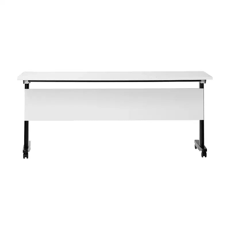 Flash Furniture Palmer Commercial Grade Heavy-Duty Nesting Flip Training Table with T-Legs, Modesty Panel, Tabletop, and Frame
