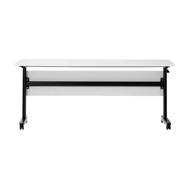 Flash Furniture Palmer Commercial Grade Heavy-Duty Nesting Flip Training Table with T-Legs, Modesty Panel, Tabletop, and Frame
