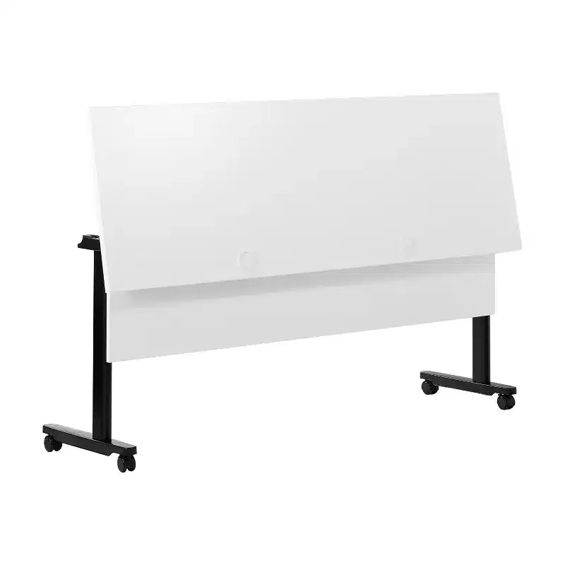 Flash Furniture Palmer Commercial Grade Heavy-Duty Nesting Flip Training Table with T-Legs, Modesty Panel, Tabletop, and Frame