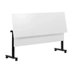 Flash Furniture Palmer Commercial Grade Heavy-Duty Nesting Flip Training Table with T-Legs, Modesty Panel, Tabletop, and Frame