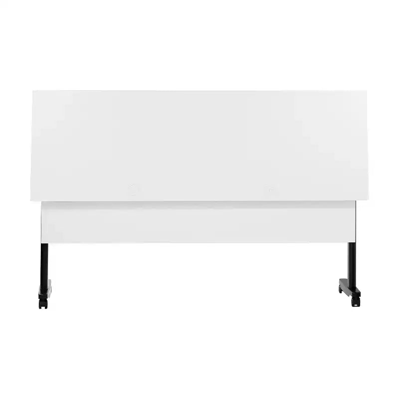 Flash Furniture Palmer Commercial Grade Heavy-Duty Nesting Flip Training Table with T-Legs, Modesty Panel, Tabletop, and Frame