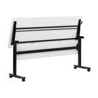 Flash Furniture Palmer Commercial Grade Heavy-Duty Nesting Flip Training Table with T-Legs, Modesty Panel, Tabletop, and Frame