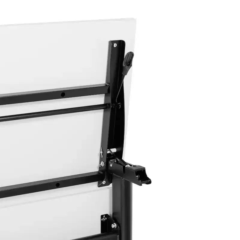 Flash Furniture Palmer Commercial Grade Heavy-Duty Nesting Flip Training Table with T-Legs, Modesty Panel, Tabletop, and Frame