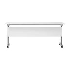 Flash Furniture Palmer Commercial Grade Heavy-Duty Nesting Flip Training Table with T-Legs, Modesty Panel, Tabletop, and Frame