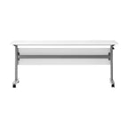 Flash Furniture Palmer Commercial Grade Heavy-Duty Nesting Flip Training Table with T-Legs, Modesty Panel, Tabletop, and Frame
