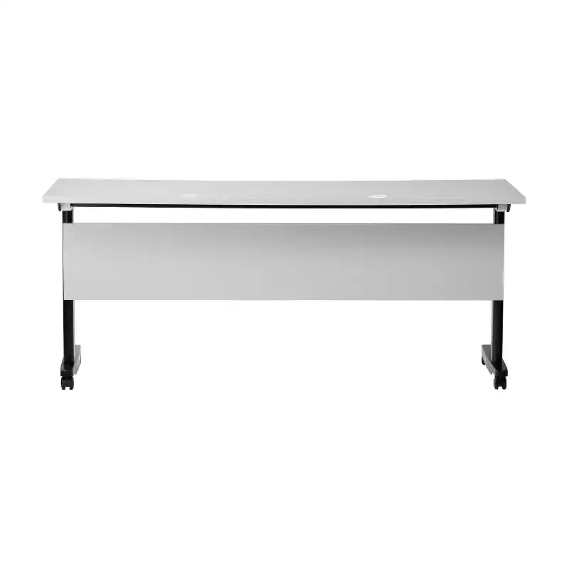 Flash Furniture Palmer Commercial Grade Heavy-Duty Nesting Flip Training Table with T-Legs, Modesty Panel, Tabletop, and Frame