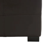 SAFAVIEH Kerrie Brown Bicast Leather/Wood Storage Bench - 46.9 x 18.3 x 16.7 - 47Wx18Dx17H