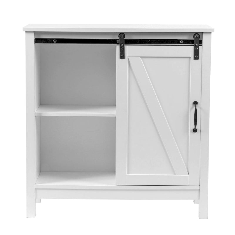 Mobile contenitore da bagno in legno MDF bianco stile rustico