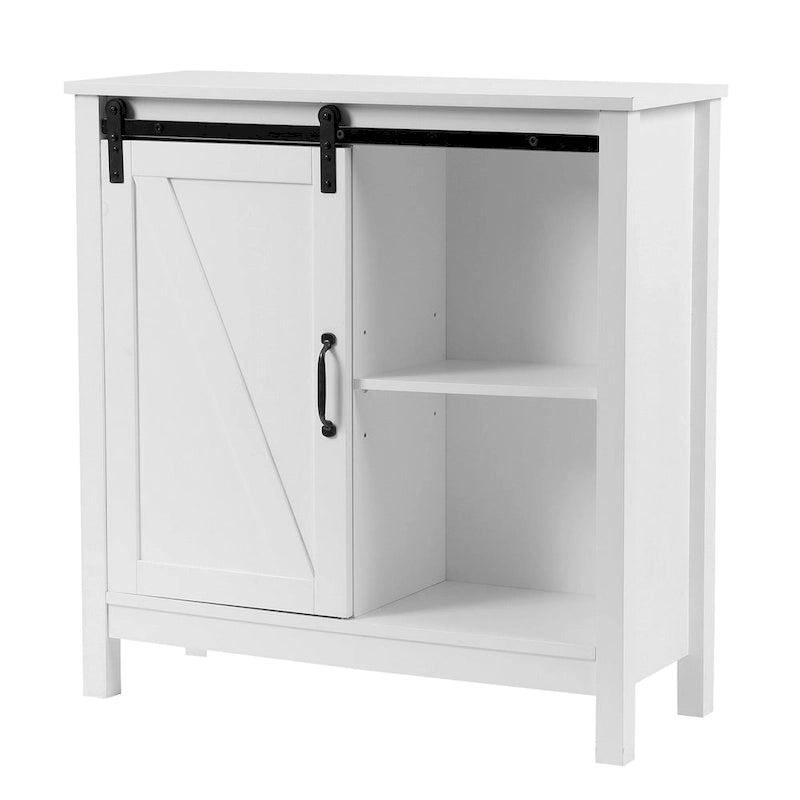 Mobile contenitore da bagno in legno MDF bianco stile rustico