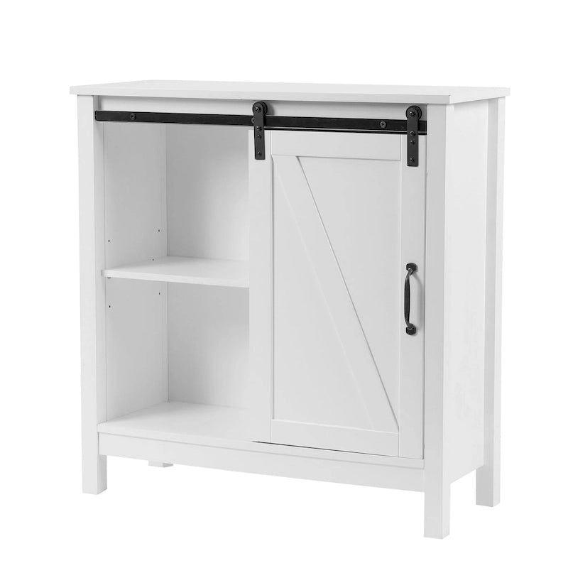Mobile contenitore da bagno in legno MDF bianco stile rustico