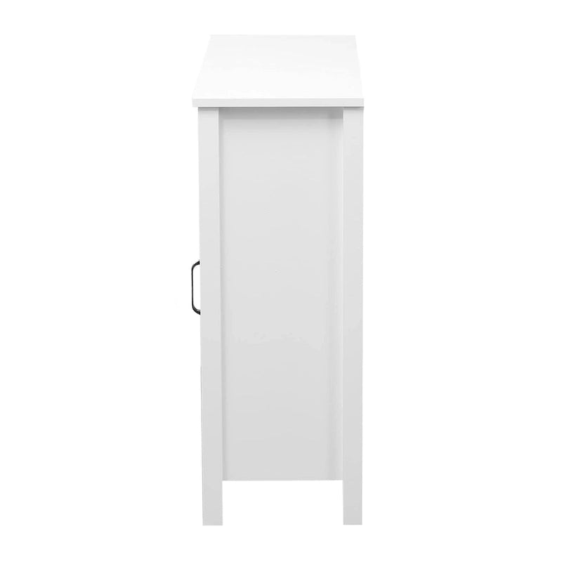 Mobile contenitore da bagno in legno MDF bianco stile rustico