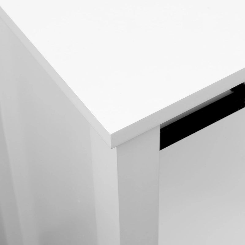 Mobile contenitore da bagno in legno MDF bianco stile rustico
