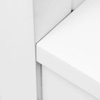 Mobile contenitore da bagno in legno MDF bianco stile rustico