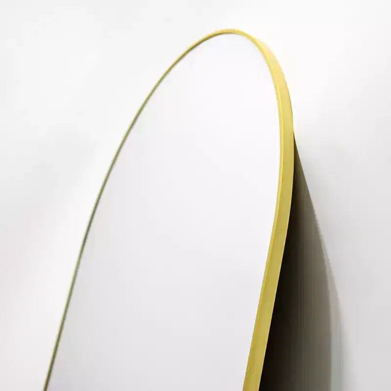 HOMLUX Specchio Ovale da Parete Decorativo a Figura Intera 40x120 cm per Bagno Ingresso, Nero/Oro