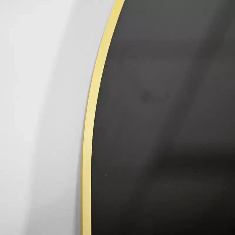 HOMLUX Specchio Ovale da Parete Decorativo a Figura Intera 40x120 cm per Bagno Ingresso, Nero/Oro